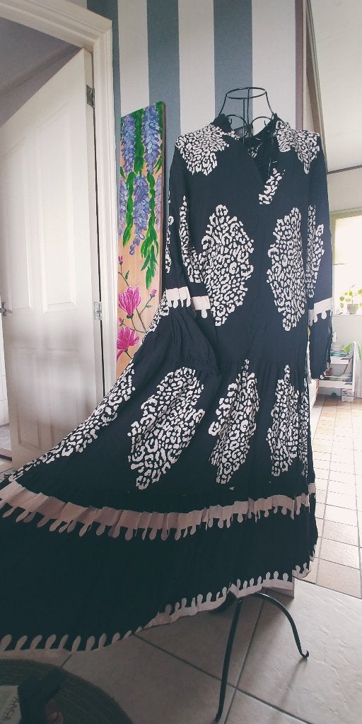 jurk dames M/L, Maat 38/40 (M), Verzenden, Zwart, Zo goed als nieuw
