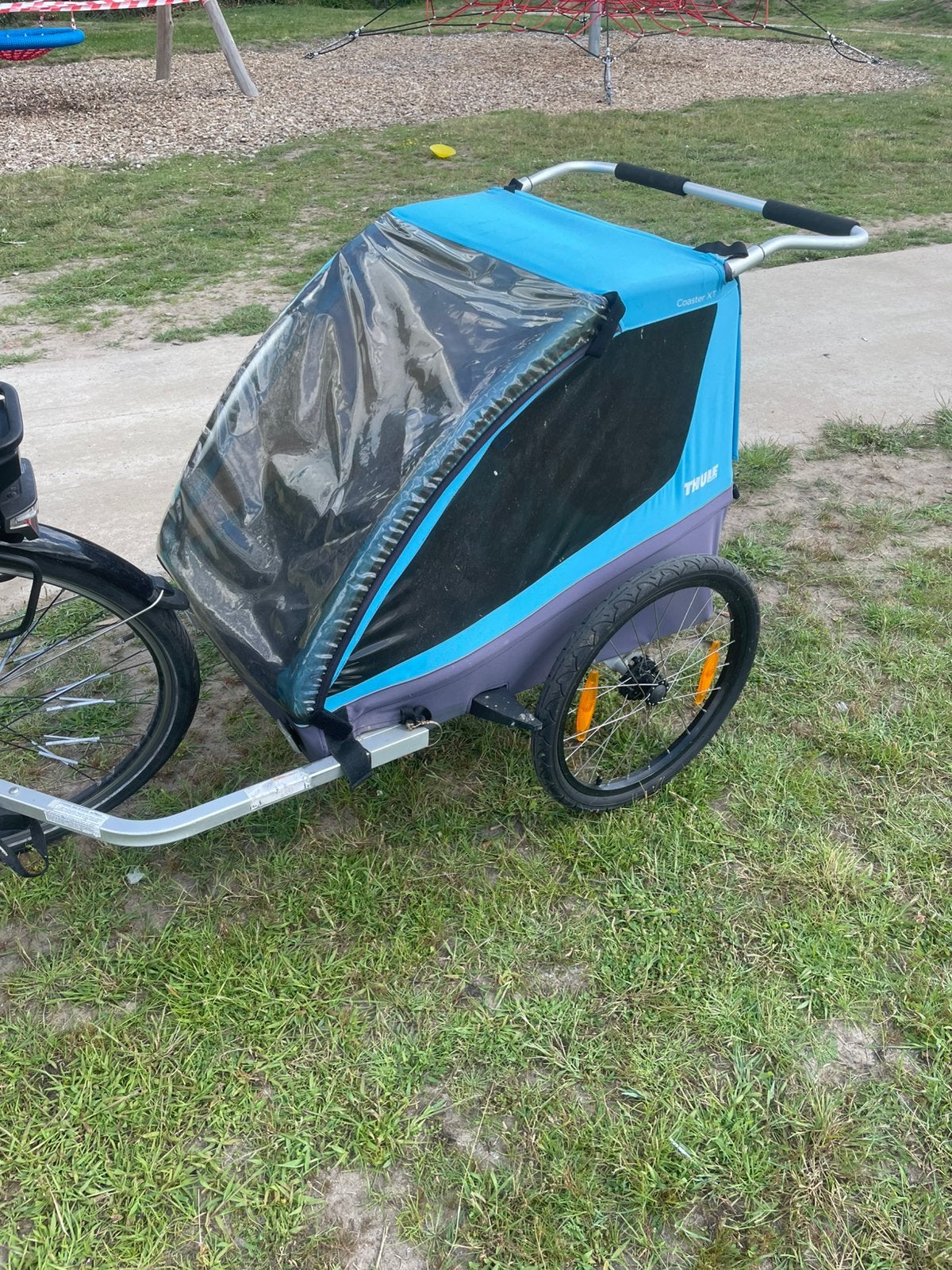 Thule coaster xt, Vélos & Vélomoteurs, Enlèvement, Utilisé, Remorque pour enfant, Pliable