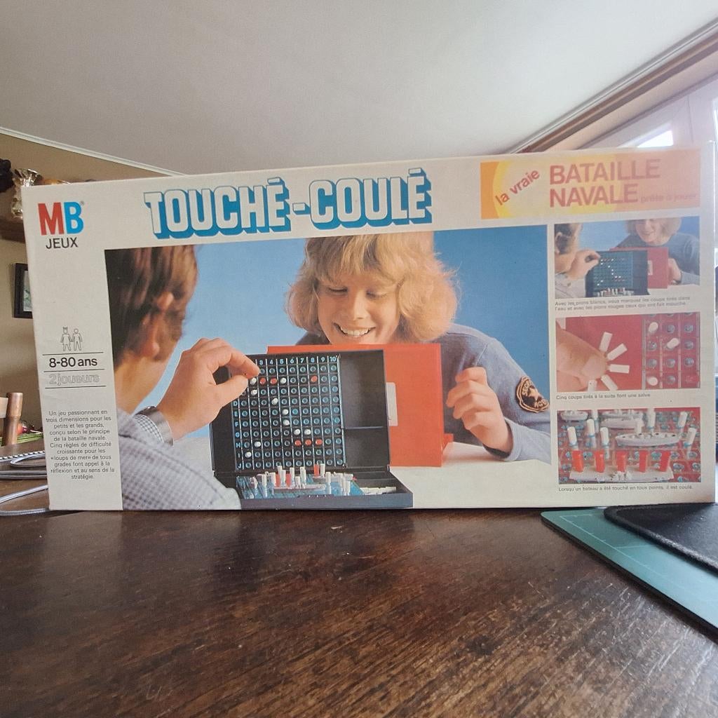 touché-coulé mb jeux original, Hobby & Loisirs créatifs, 1 ou 2 joueurs, Envoi, Utilisé, MB