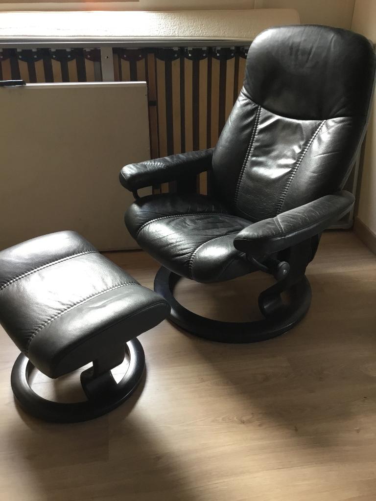 Stressless zetel, Huis en Inrichting, Fauteuils, Ophalen, Zo goed als nieuw, Kunststof