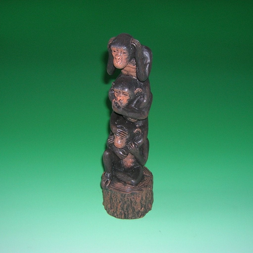 Beeld: Niet horen, niet zien en zwijgen, Collections, Statues & Figurines, Neuf, Animal, Enlèvement