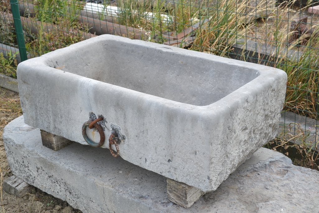 antieke arduinen trog met ringen, Tuin en Terras, Bloembakken en Plantenbakken, Ophalen, Steen