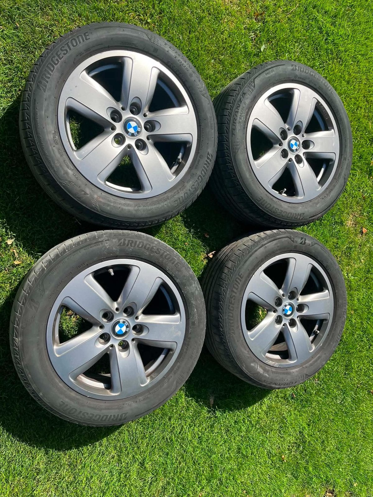 4 jantes BMW série 1 + pneus Bridgestone, Enlèvement, Pneu(s)