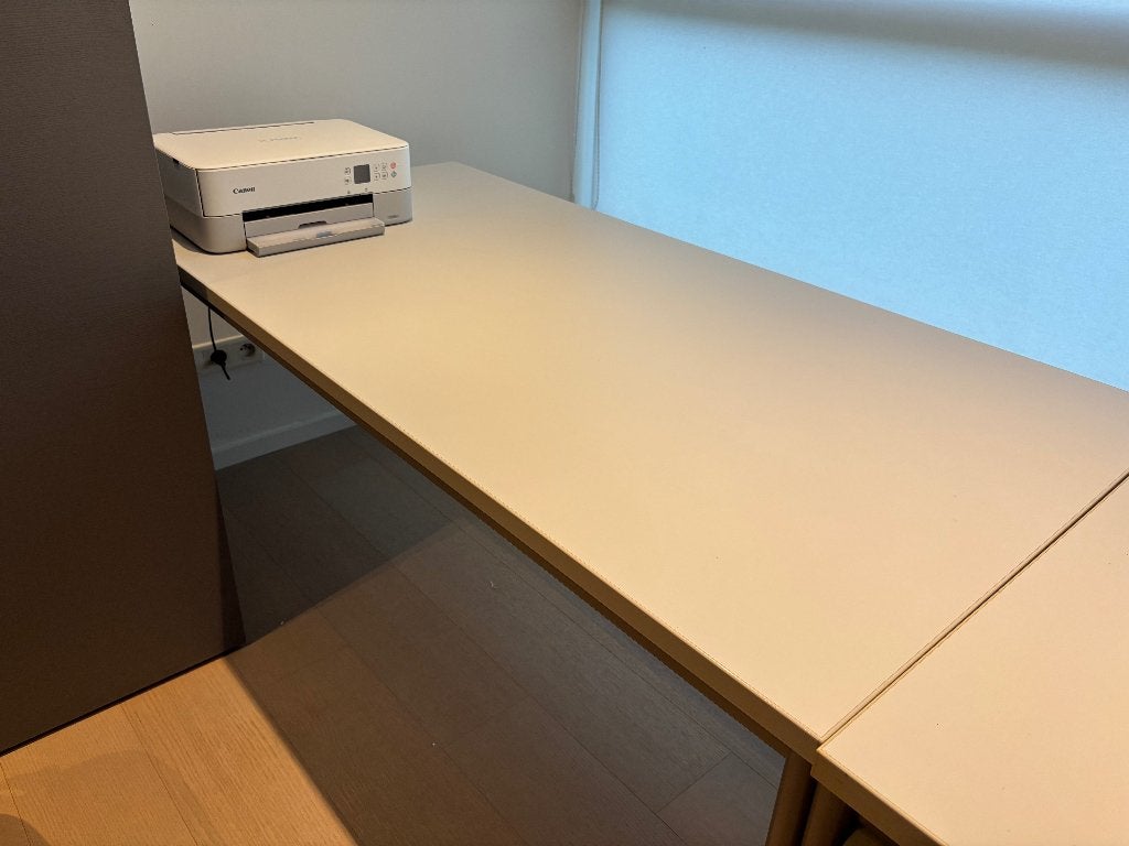 metalen bureau (excl printer ), Ophalen, 160 cm, Gebruikt, Metaal
