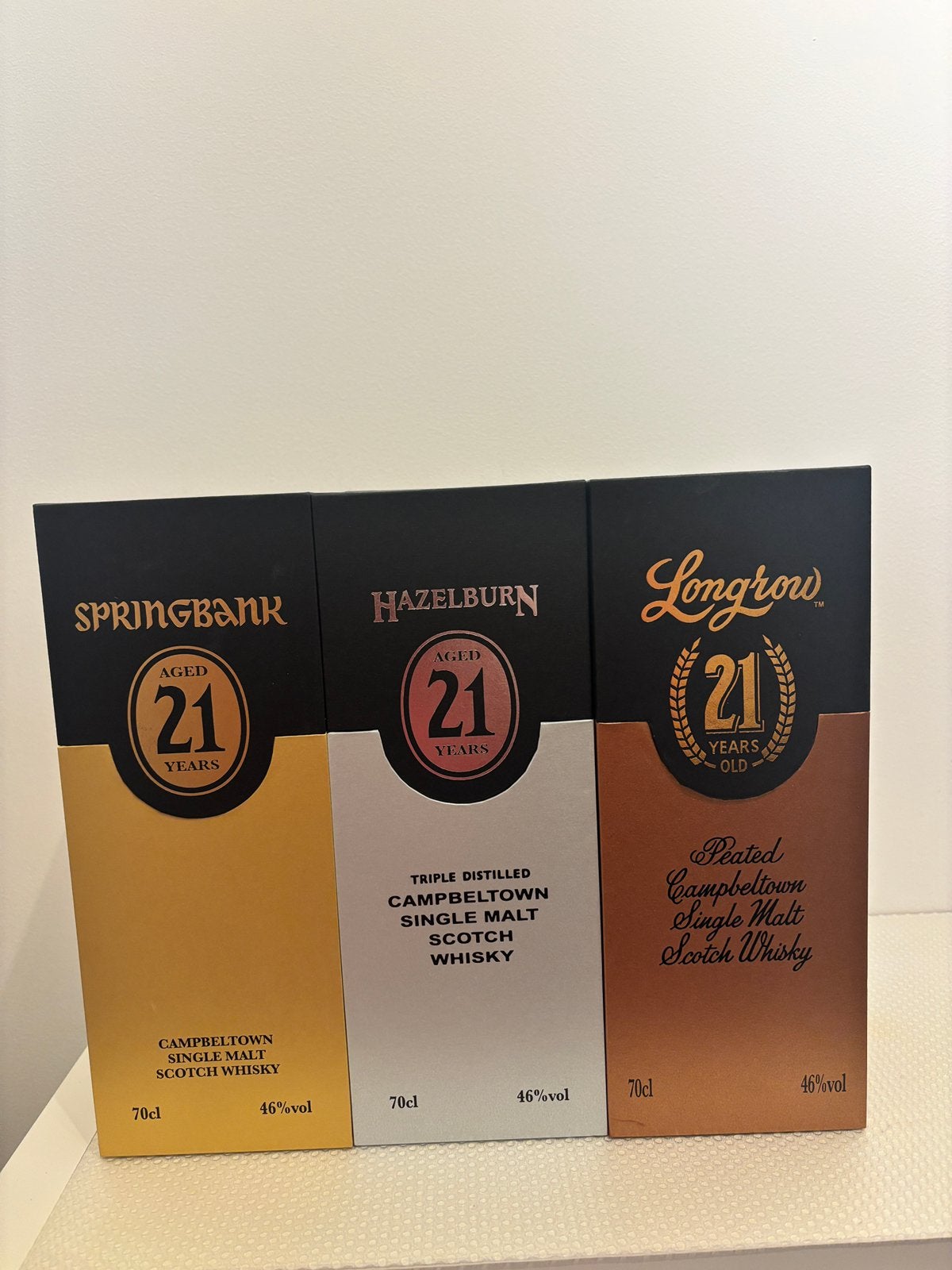Springbank, hazelburn, Longrow 21y, Collections, Vins, Enlèvement ou Envoi, Neuf