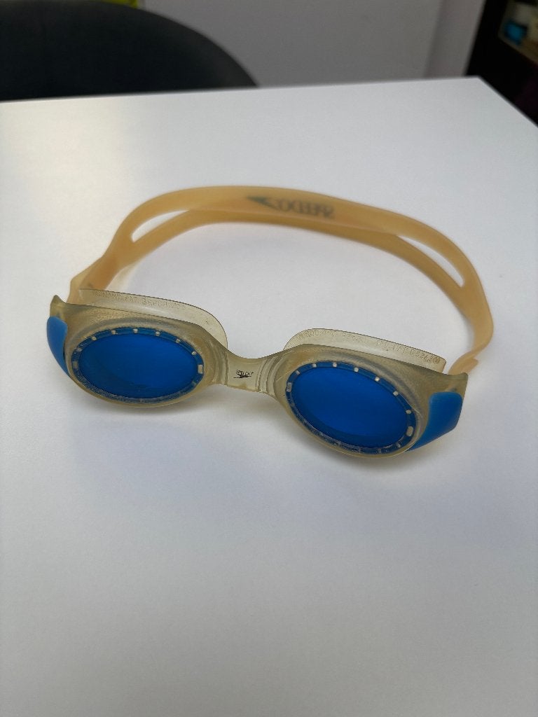 Speedo vintage zwembril blauw origineel, Enlèvement ou Envoi, Utilisé