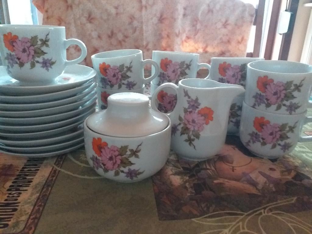Service petit déjeuner porcelaine Bavaria Winterling, Enlèvement, Porcelaine, Service complet