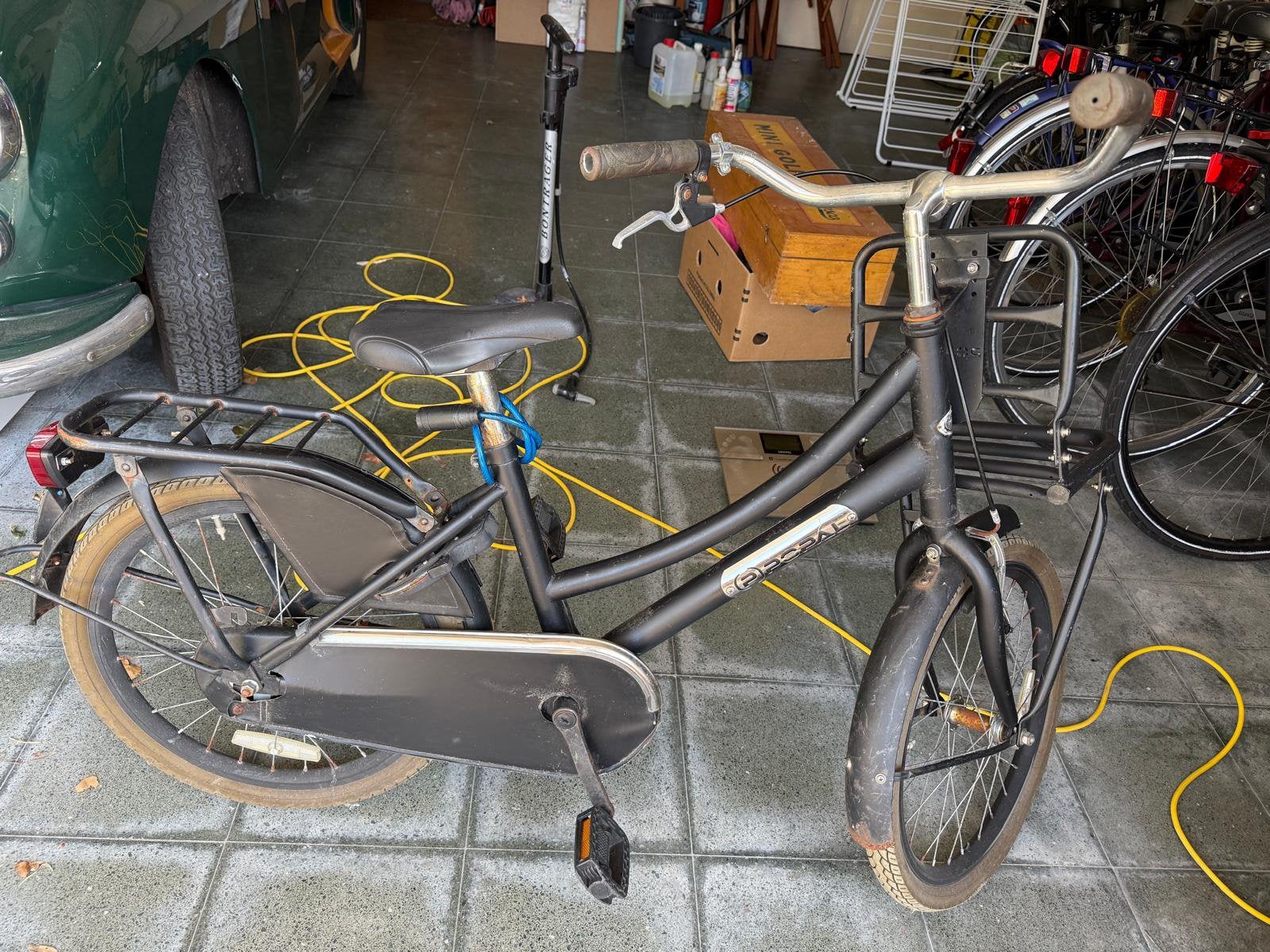 Popal zwarte kinderfiets, Ophalen, Gebruikt, Terugtraprem, 20 inch of meer