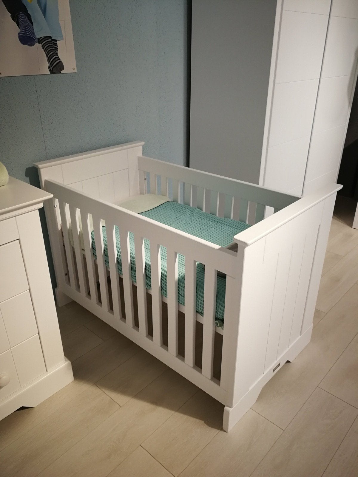 Wit meegroeibed Bopita 140x70cm, Ophalen, Gebruikt, 140 tot 160 cm, 70 tot 85 cm