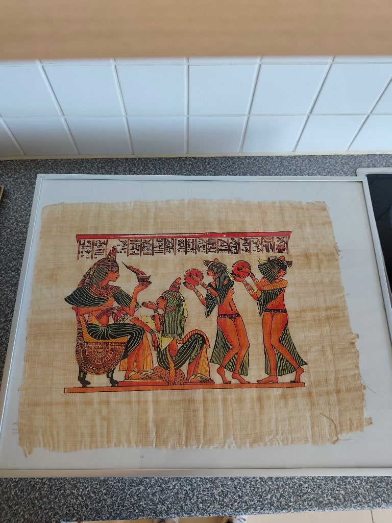 Papyrus schilderijen, Ophalen