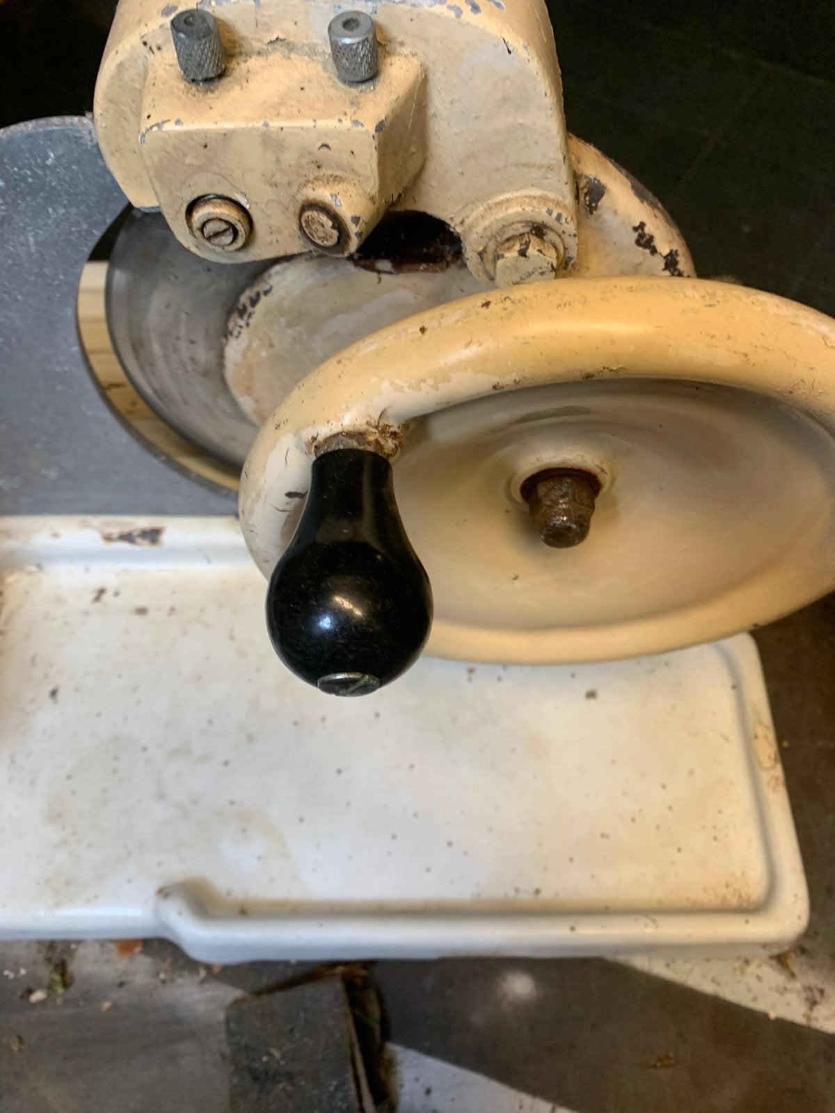 Snijmachine voor vlees enz…, Ophalen