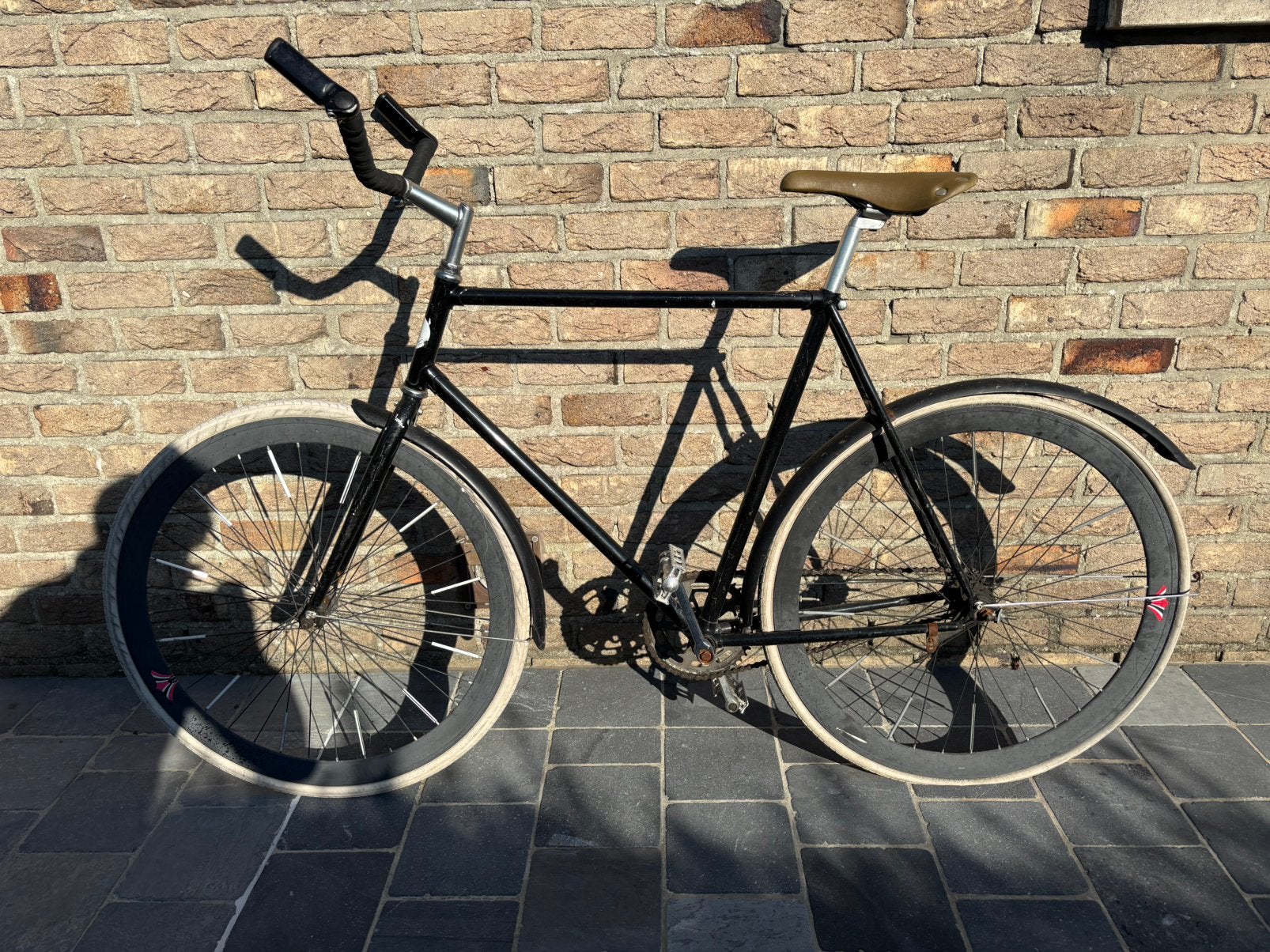 Herenfiets, Fietsen en Brommers, Ophalen, Gebruikt, Terugtraprem