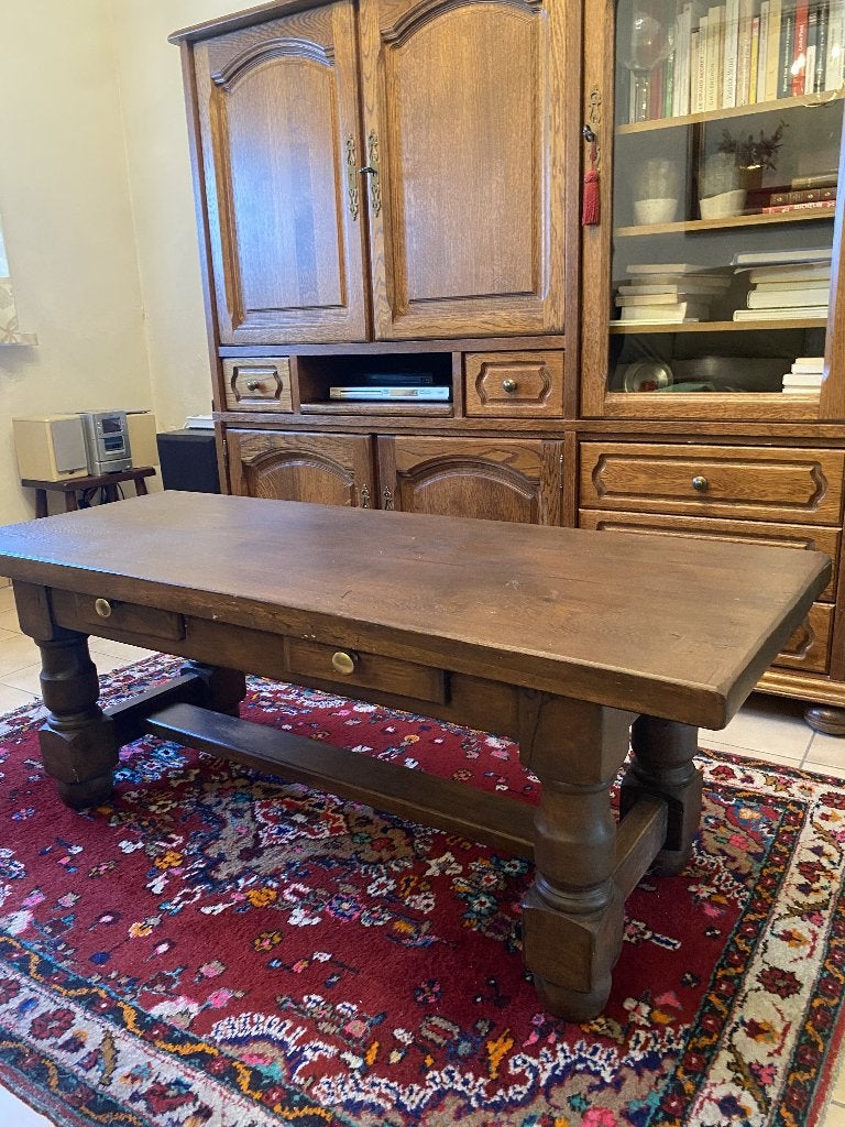 Table basse en bois massif, Maison & Meubles, Tables | Tables de salon, Enlèvement, Chêne