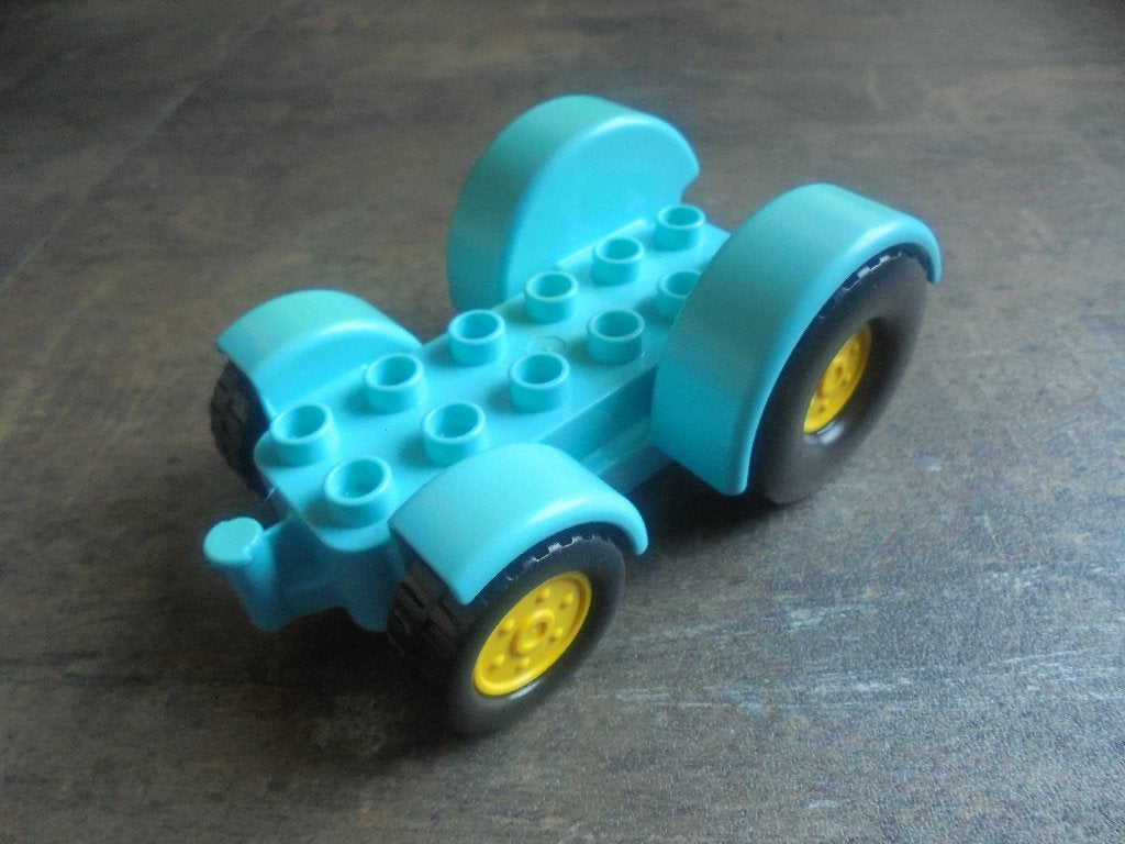 Lego Duplo Farm Tractor Base with Mudguards (zie foto's) 4, Enlèvement ou Envoi, Utilisé, Briques en vrac, Duplo