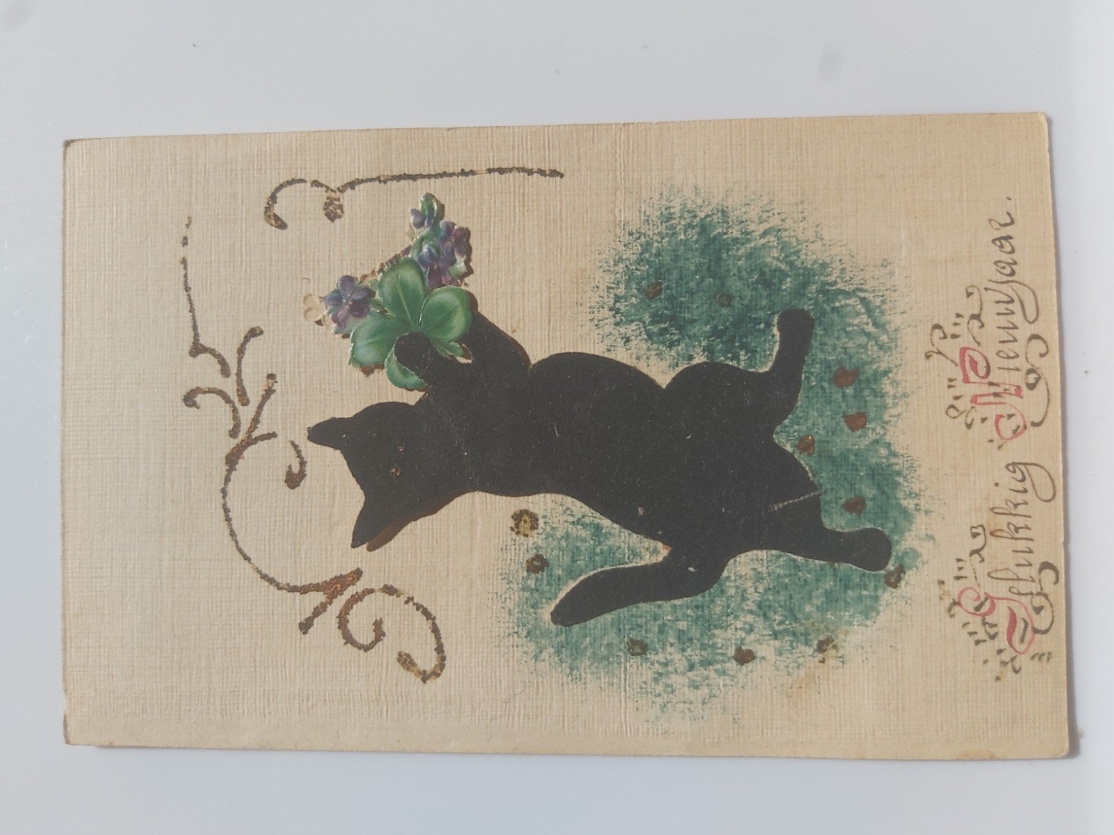 velours zwarte katten kaarten, Collections, Cartes postales | Thème, Enlèvement ou Envoi, 1920 à 1940, Autres thèmes
