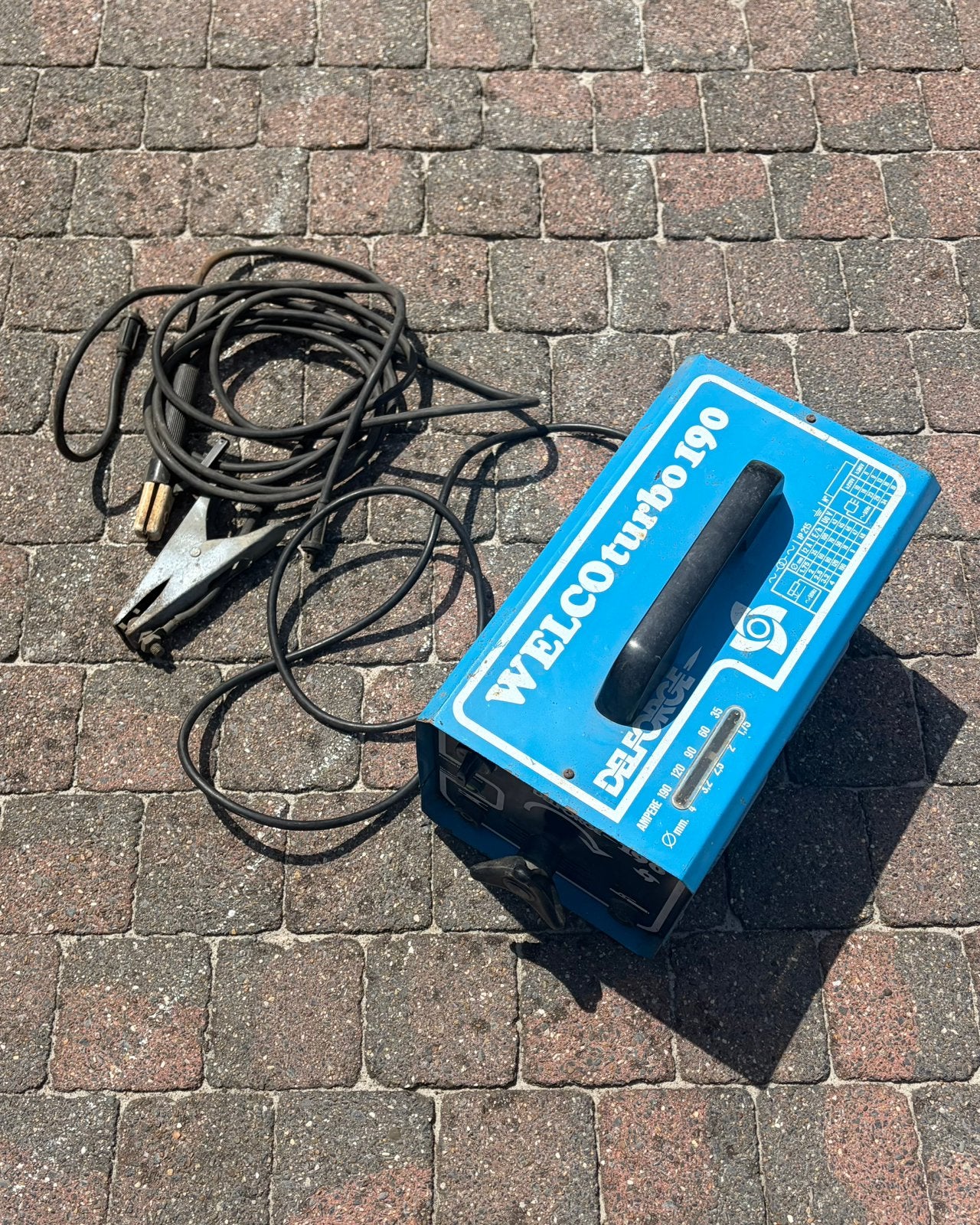 Lasapparaat Delforge, Ophalen, Gebruikt