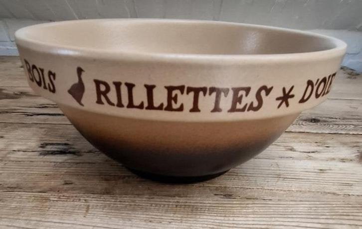 Grote Franse pate schaal, Rillettes D'oie , Gres Pots Digoin, Antiquités & Art, Curiosités & Brocante, Enlèvement ou Envoi