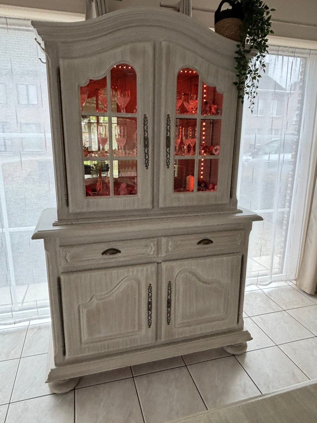 Vitrine kast, Gebruikt, 100 tot 150 cm, 200 cm of meer, Eikenhout