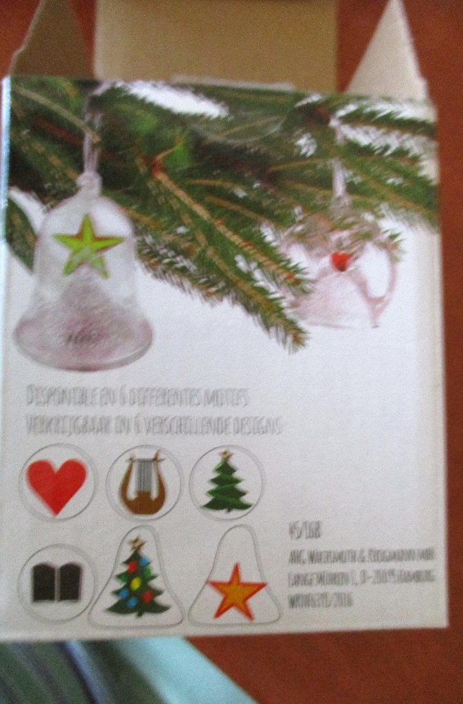 Glazen kerstdecoratie met led, Ophalen of Verzenden, Zo goed als nieuw
