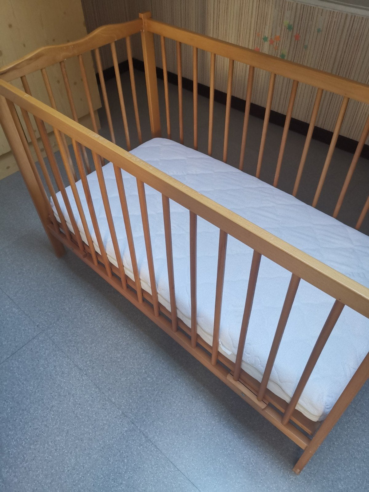 peuterbed met matras, Ophalen