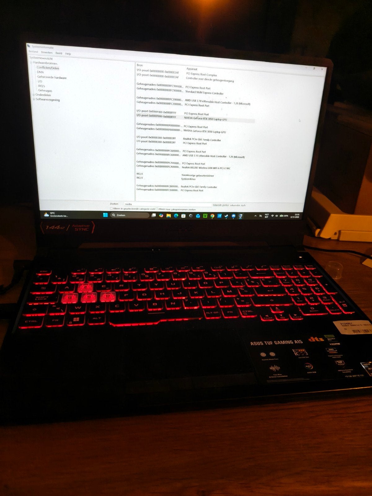 ASUS TUF Gaming A15, Computers en Software, 15 inch, ASUS, Ophalen of Verzenden, Gaming