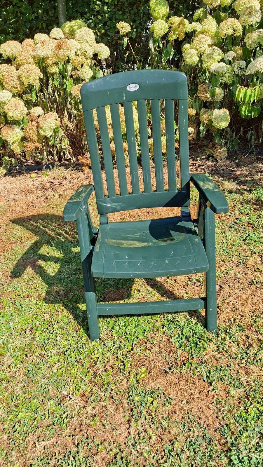 5 Hartmann stoelen met bijhorende kussens te koop, Tuin en Terras, Tuinstoelen, Ophalen, Gebruikt, Kunststof, Inklapbaar