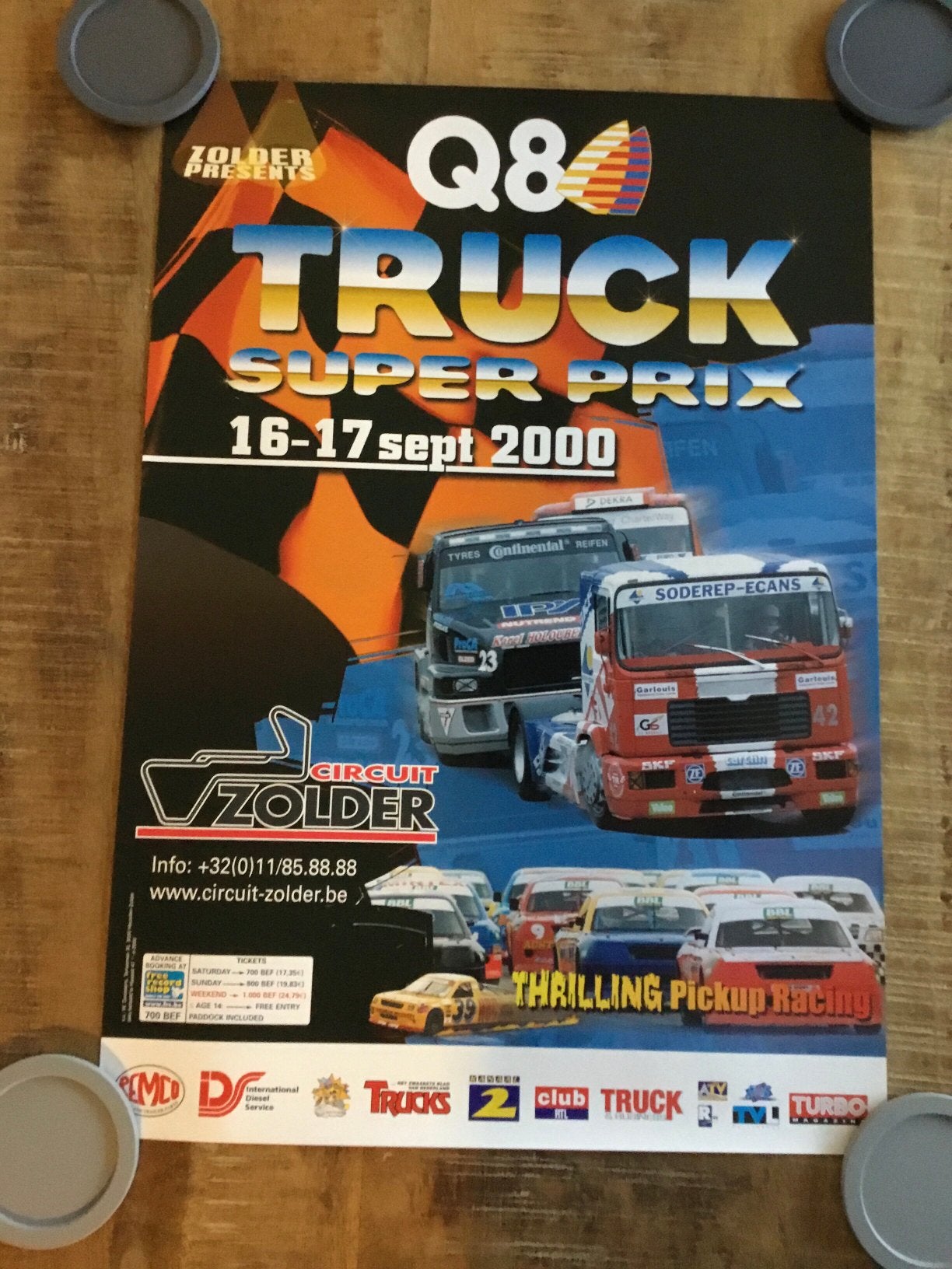 Affiche truck gp 2000 zolder, Ophalen of Verzenden, Zo goed als nieuw