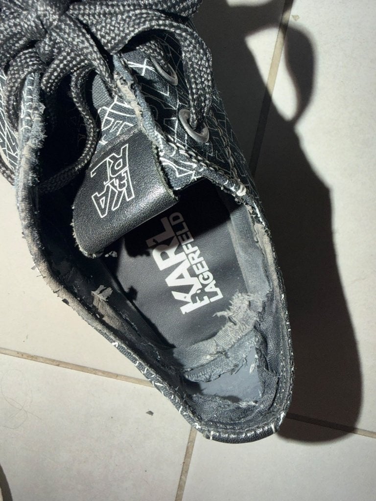 Baskets Karl Lagerfeld noires & blanches, Karl Lagerfeld, Enlèvement ou Envoi, Sneakers et Baskets, Comme neuf
