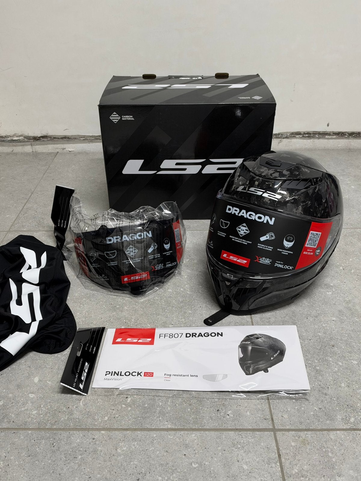 LS2 Helm Dragon NIEUW, Motoren, Ophalen, Nieuw met kaartje, XS