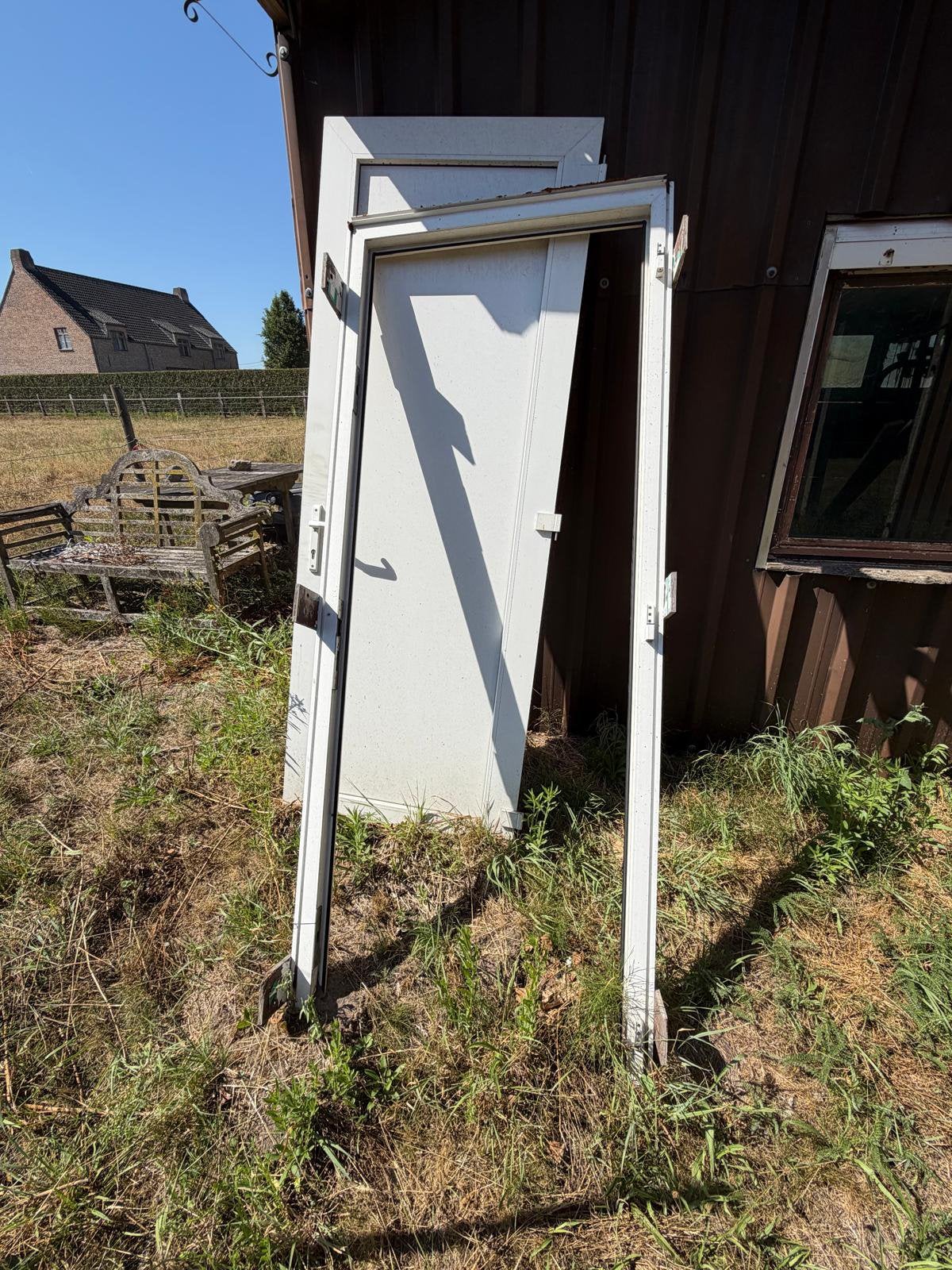 Witte buitendeur, Doe-het-zelf en Bouw, Raamkozijnen en Schuifdeuren, Ophalen, Gebruikt
