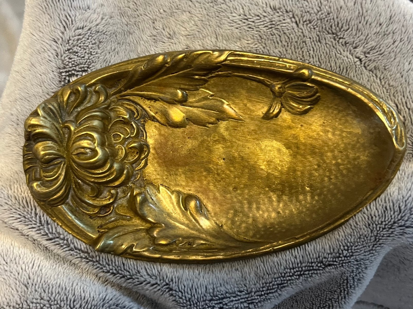 Art nouveau Vide poche, Ophalen, Zo goed als nieuw, Brons