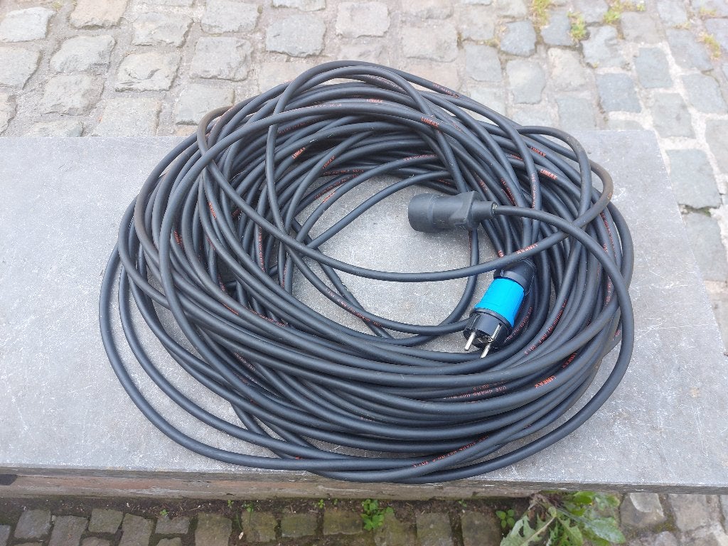 Rallonge en câble souple 3g1,5 de 50 m, Enlèvement, Comme neuf