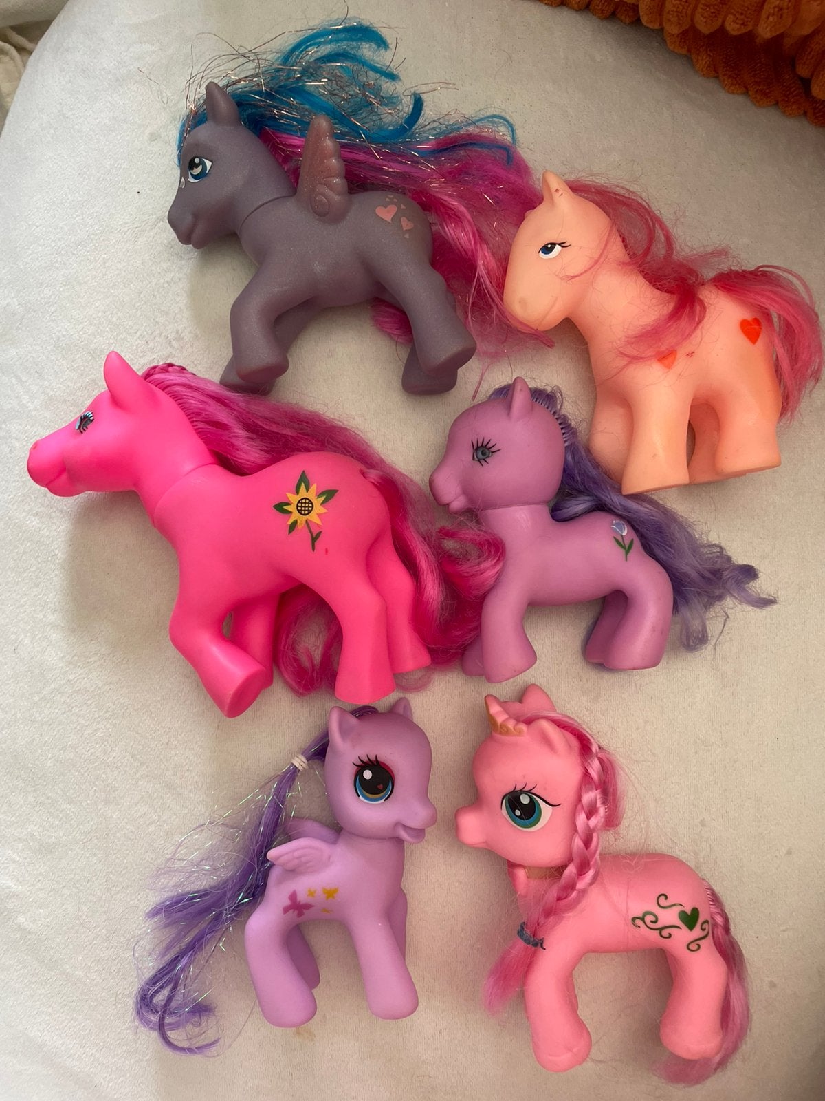 Lot de 6 figurines poneys vintage, Envoi, Utilisé