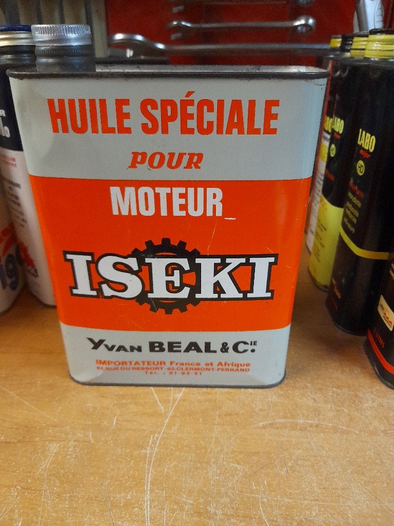 ancien bidon huile iseki yvan beal moteur, Enlèvement ou Envoi, Utilisé, Autres types