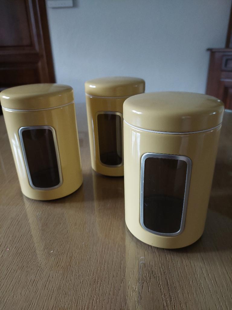 Lot de 3 boîtes BRABANTIA pour la cuisine, Ophalen, Geel, Nieuw, Voorraadpot