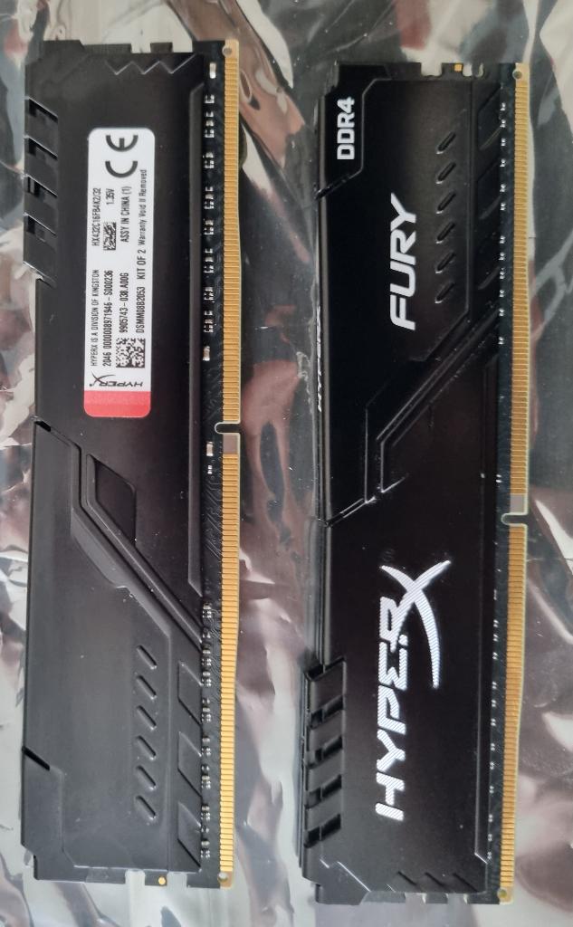 Kit RAM DDR4 Kingston HyperX Fury 32 Go (2x16 Go), 32 GB, Enlèvement ou Envoi, DDR4, Utilisé