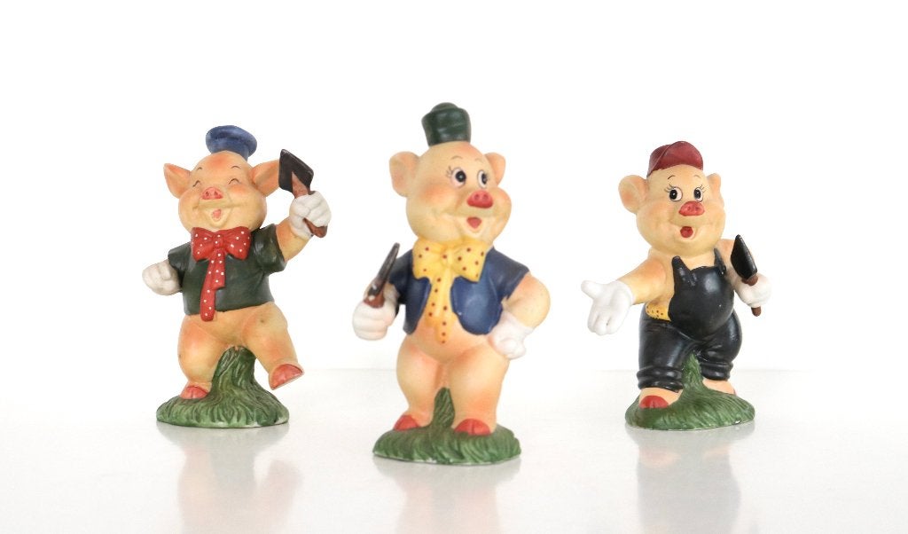 Vintage Drie Biggetjes Porselein, Ophalen of Verzenden
