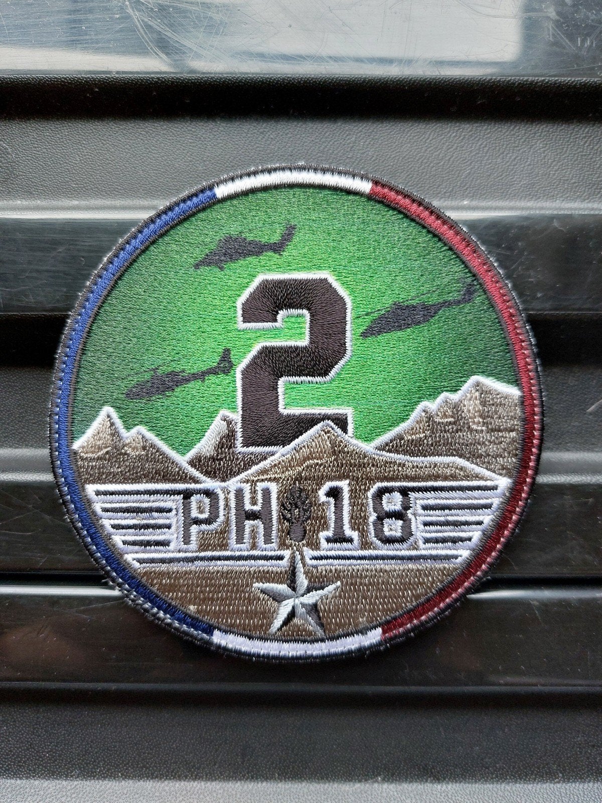 Patch opleiding helicopterpiloot Dax Frankrijk class 2 2018, Verzenden, Luchtmacht, Embleem of Badge