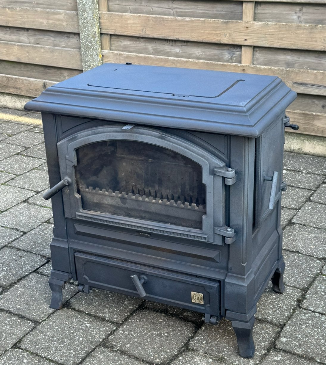 Houtkachel Efel Harmony II 12kw, Ophalen, Gebruikt, Hout, Houtkachel