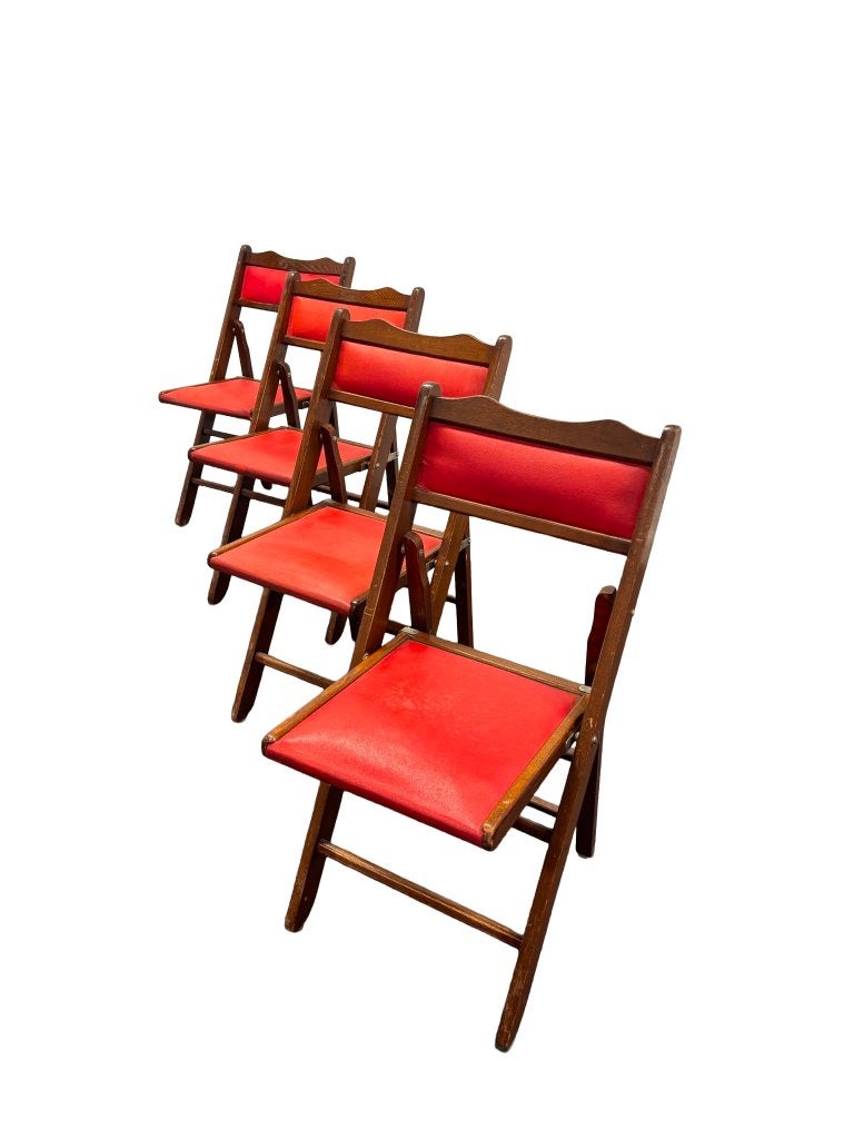 Ensemble de 4 chaises pliantes « Shanghai » des années 50/60, Enlèvement ou Envoi