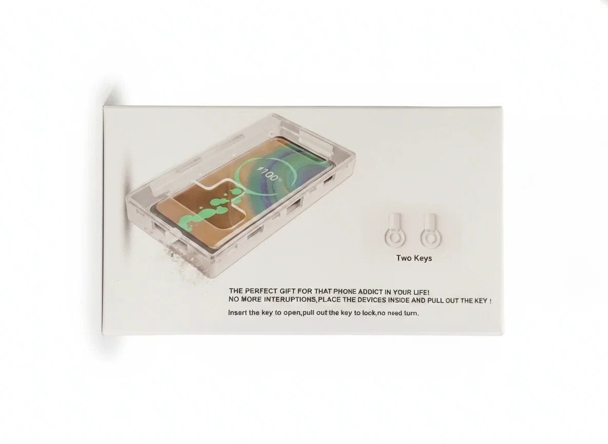 Serrure pour smartphone - boîtier en plastique blanc/transpa, Enlèvement ou Envoi, Utilisé, Autres types, Autres marques