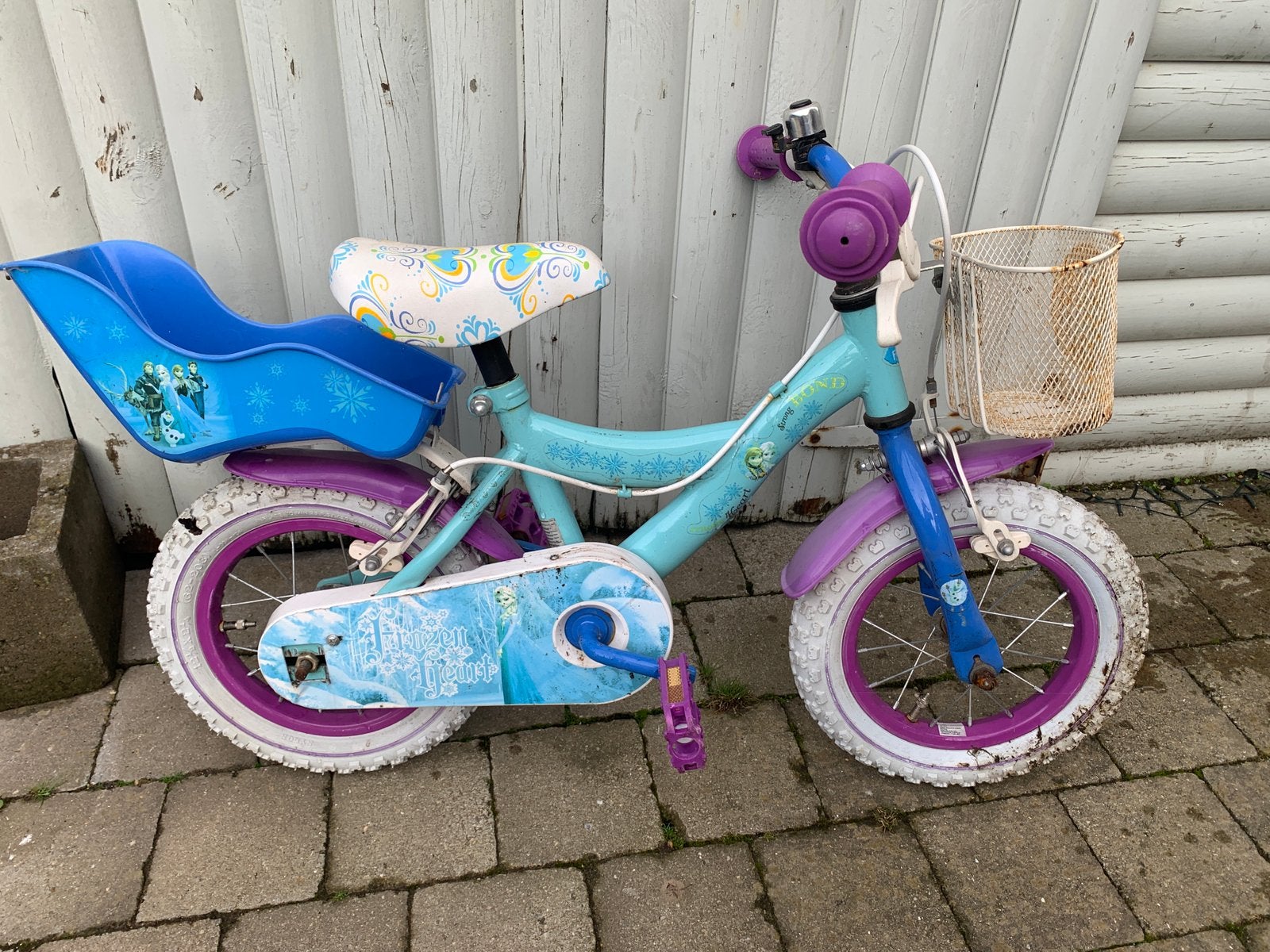 Kinderfiets Frozen 12 inch, Fietsen en Brommers, Ophalen, Gebruikt