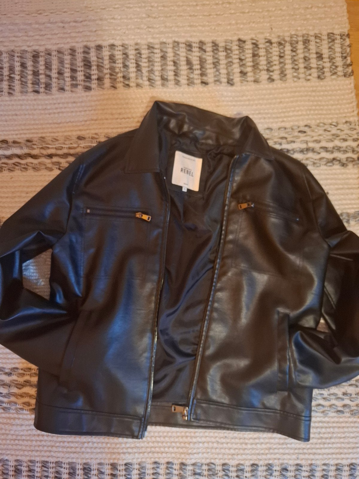 Redefined Rebel leren jas zwart – maat L, Ophalen, Maat 52/54 (L), Zwart