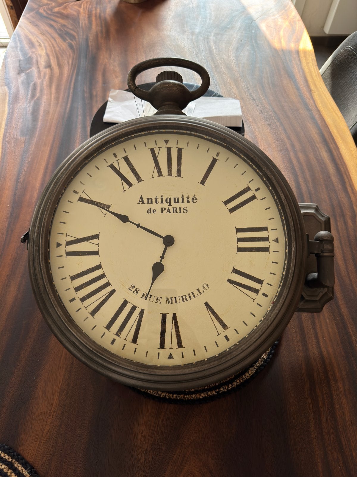 Horloge ancienne double face avec lumières à vendre, Enlèvement