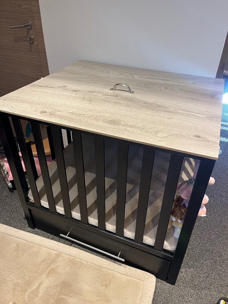 Park / box met afdekplaat, Kinderen en Baby's, Babyparken, Ophalen, Zo goed als nieuw, Rechthoekig, In hoogte verstelbaar
