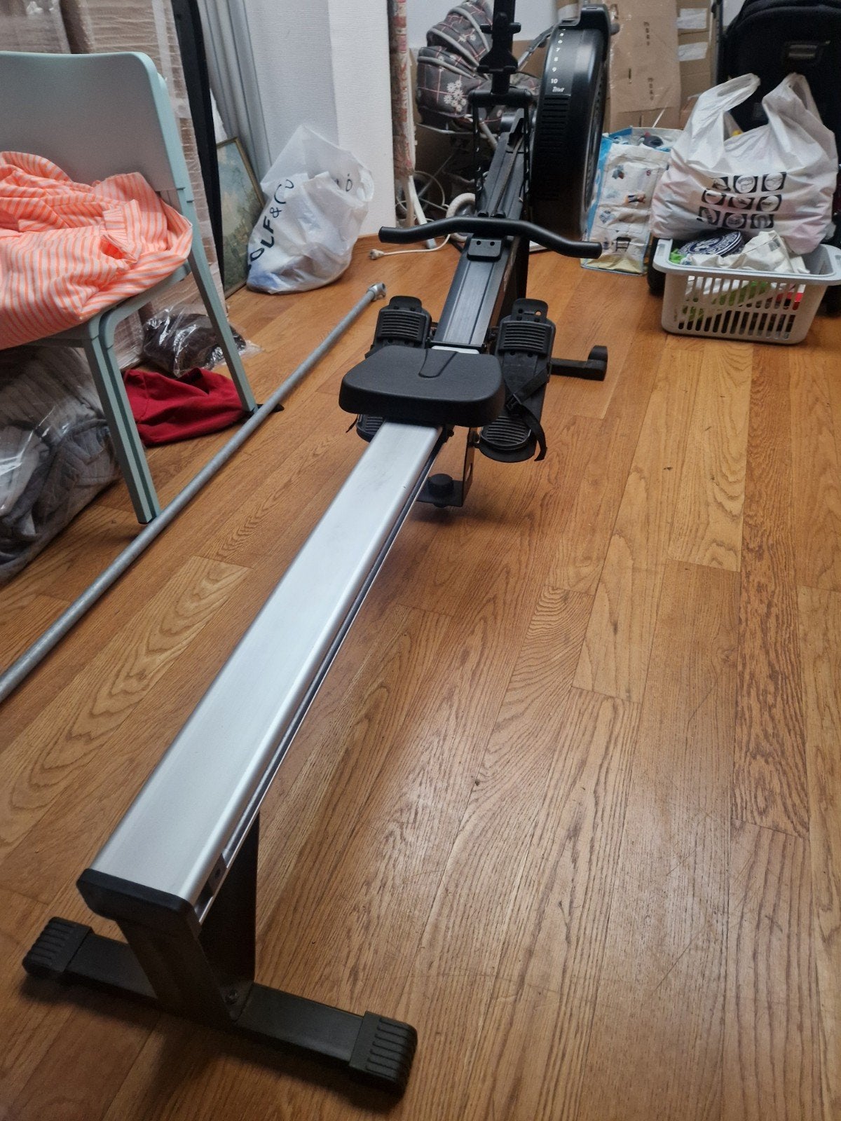 Rameur magnétique Crivits avec 10 niveaux de résistance., Comme neuf, Aluminium, Bras, Rameur