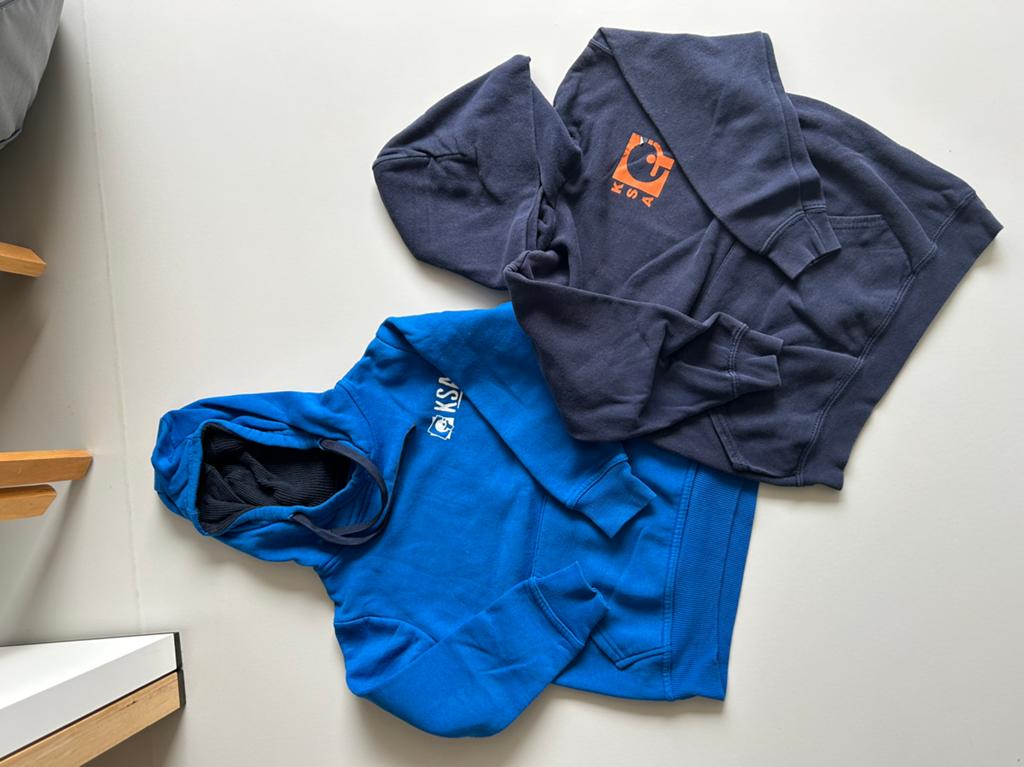 2 KSA truien, Ophalen, Gedragen, Blauw