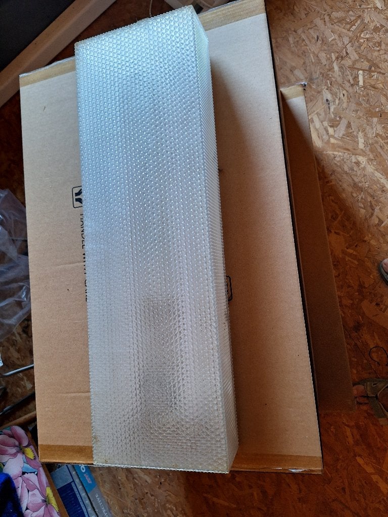 dubbele plafondlamp, Huis en Inrichting, Ophalen, Kunststof, Gebruikt, Wit