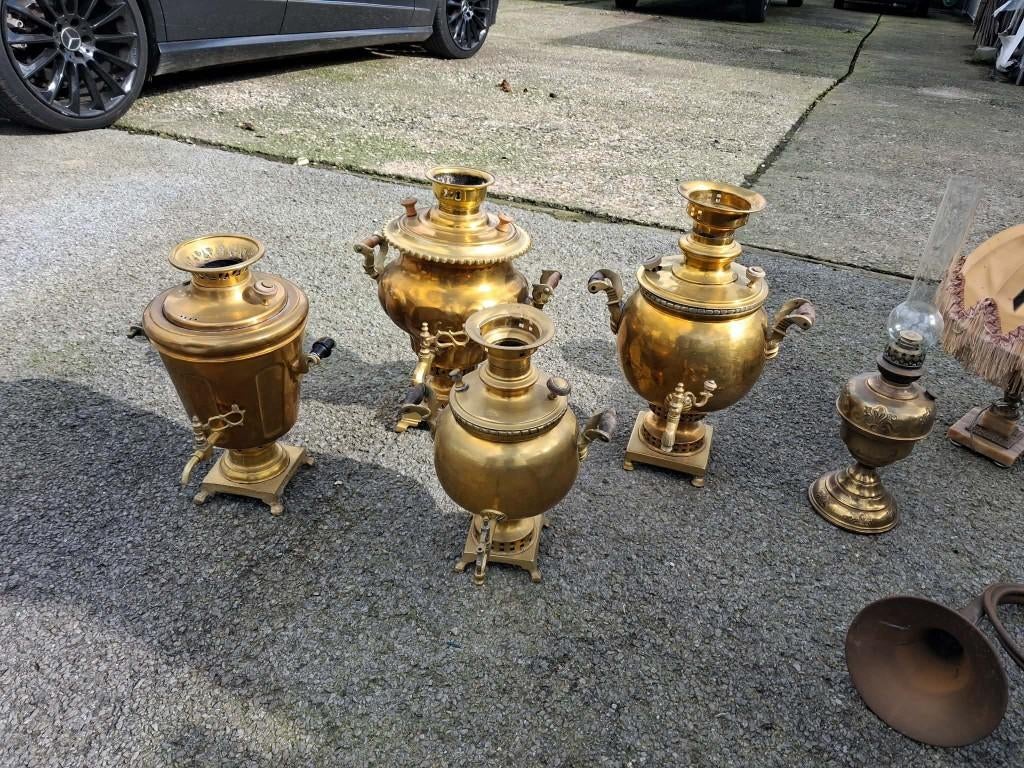 koperen potten + lamp + lantaar - bieden, Ophalen, Koper
