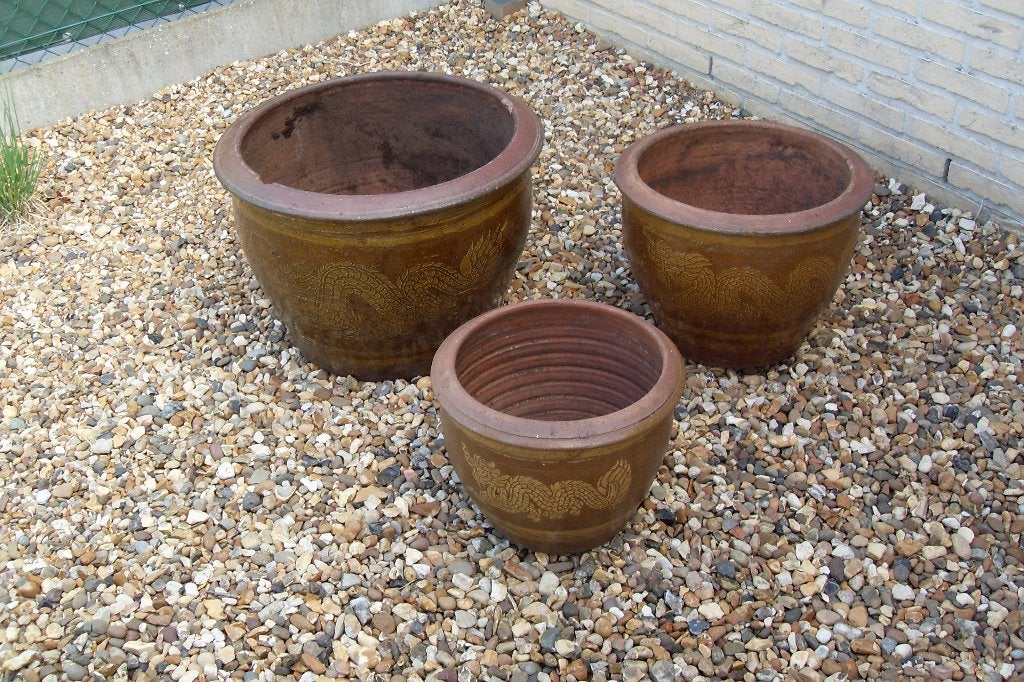 bloempot, Tuin en Terras, Bloempotten, Ophalen, Steen, Rond, Zo goed als nieuw